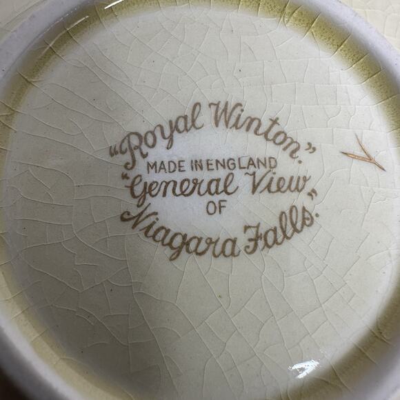 Royal Winton 4”x4” Trinket Dish Ashtrays Niagara Falls Lot Of 2￼ - Picture 5 of 11